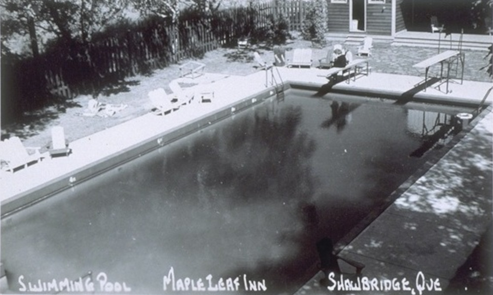 Piscine du Maple Leaf Inn dans les années 1940