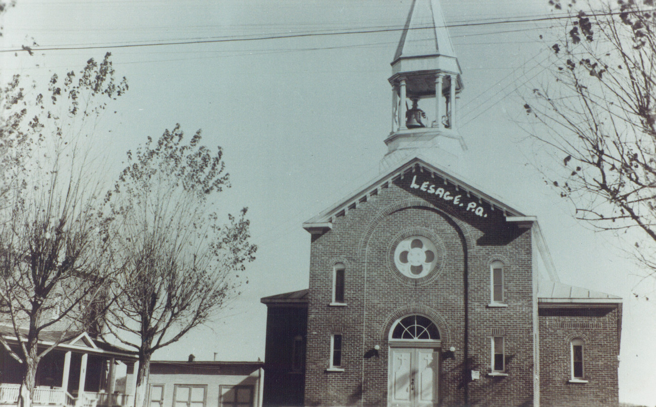 Église Saint-François-Xavier vers 1930 - Collection Guy Thibault