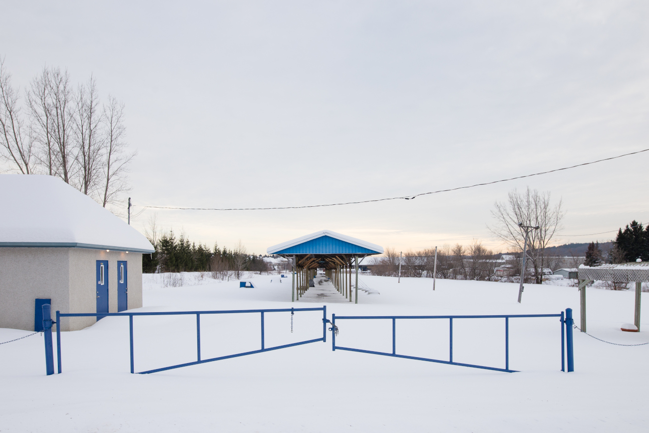 Emplacement de l'ancienne gare de Lesage, en janvier 2018 - © Valérie Ballo