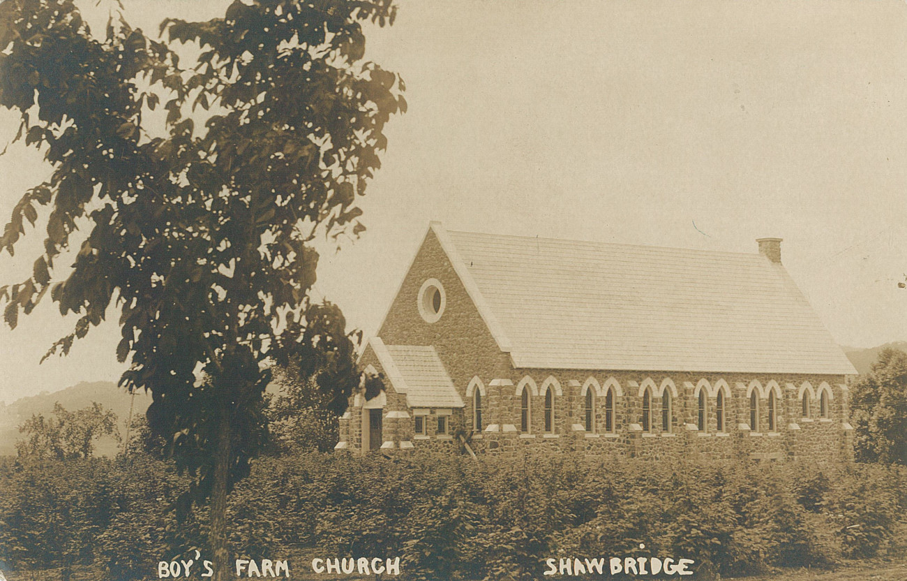 Église du Boy's Farm vers 1925 - Collection Sheldon Segal - © Ludger Charpentier