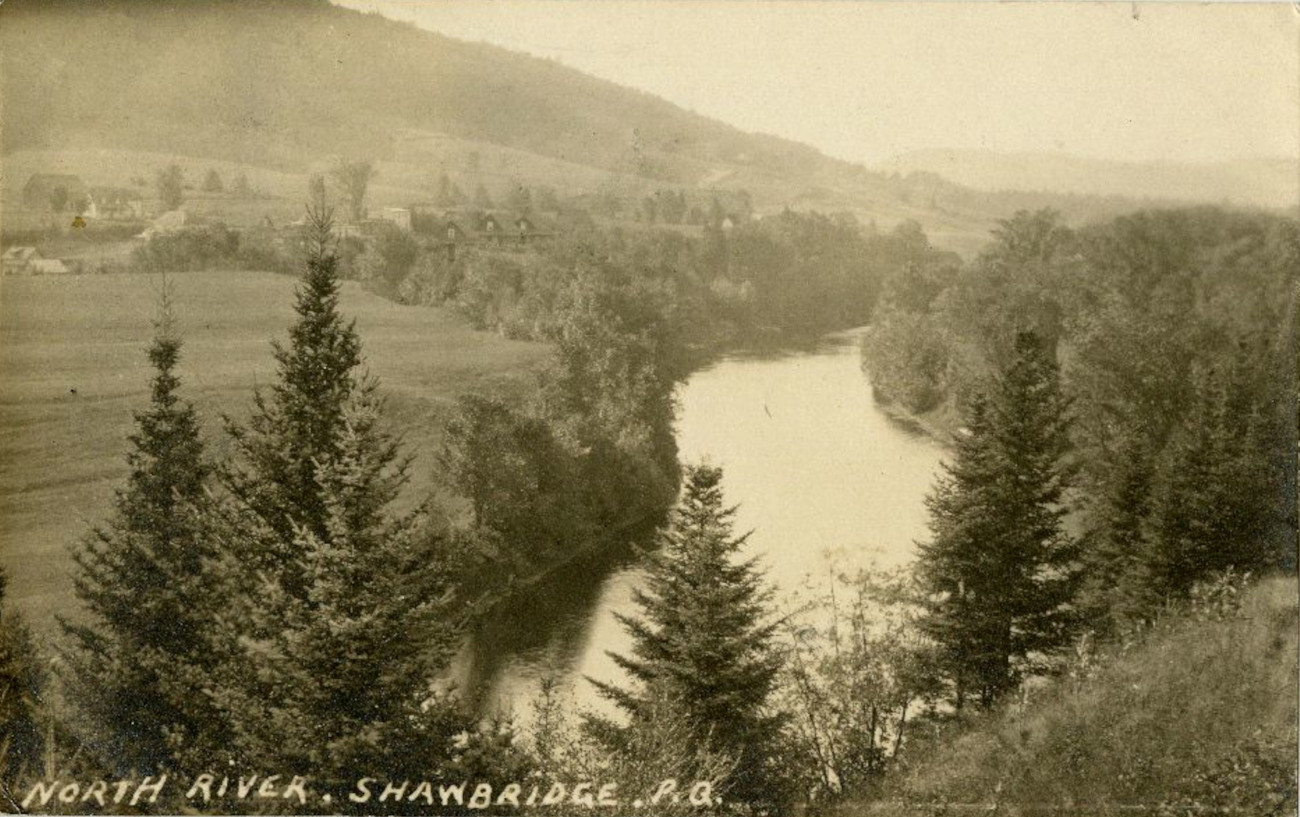 Rivière du Nord au niveau du Vieux-Prévost vers 1924 - Collection Bibliothèque et Archives nationales du Québec