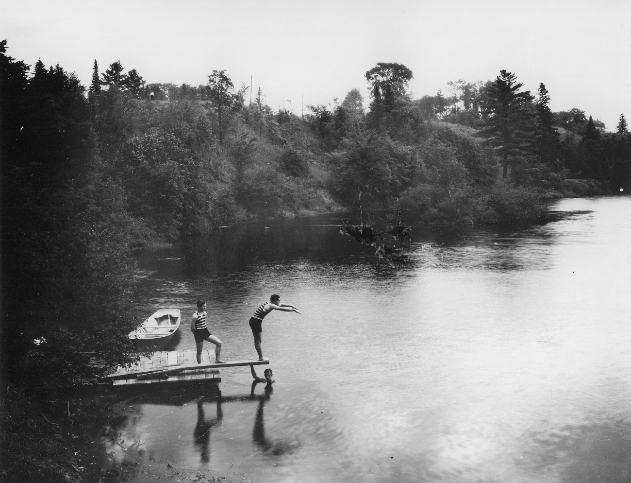 Baigneurs dans la rivière du Nord - Collection Richard Piché