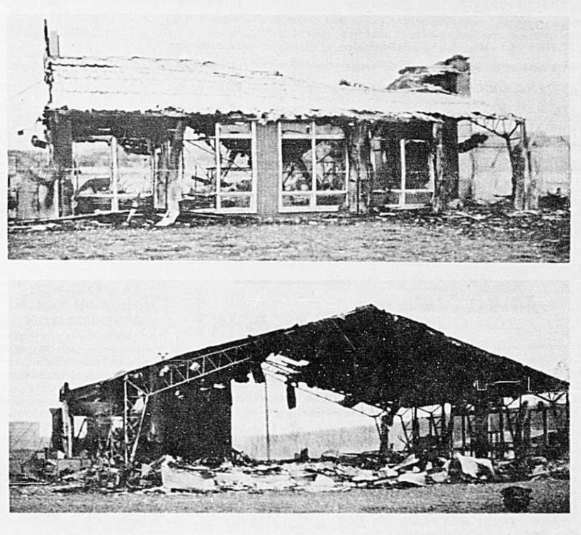 Ruines du motel Le Paysan après l'incendie de 1964 - L'Avenir du Nord, 28 octobre 1964